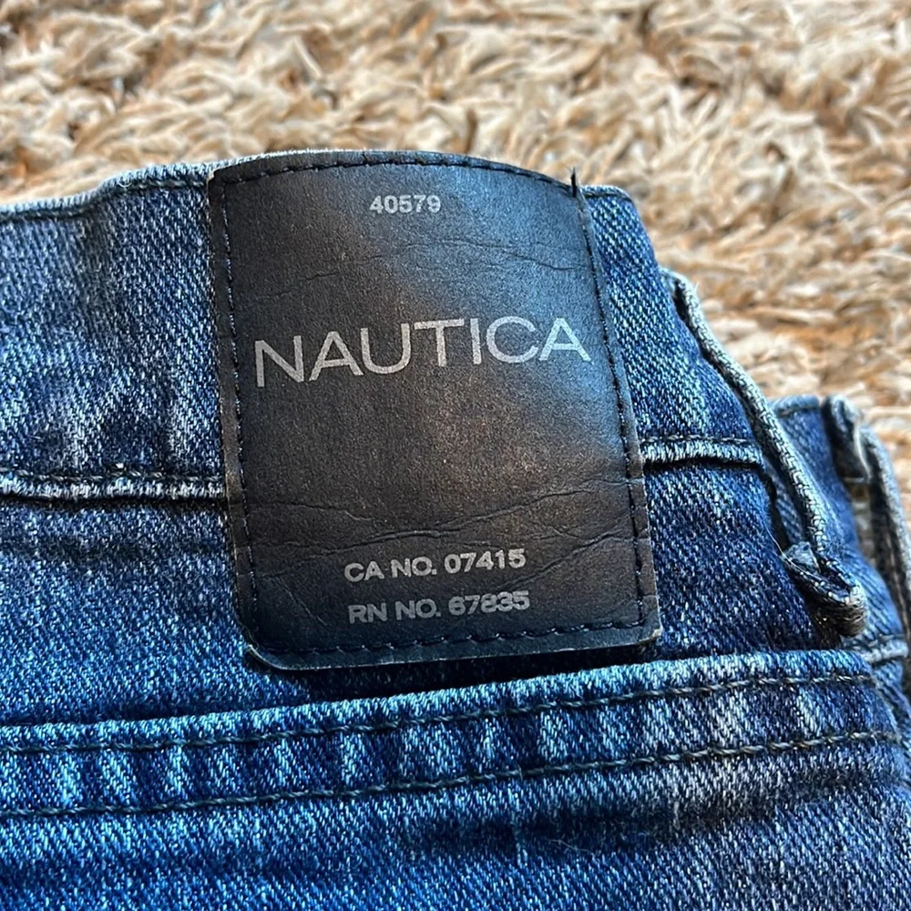 Nautica Jeans Mens Blue Denim Straight Fit Stretch Pants Size 40/30